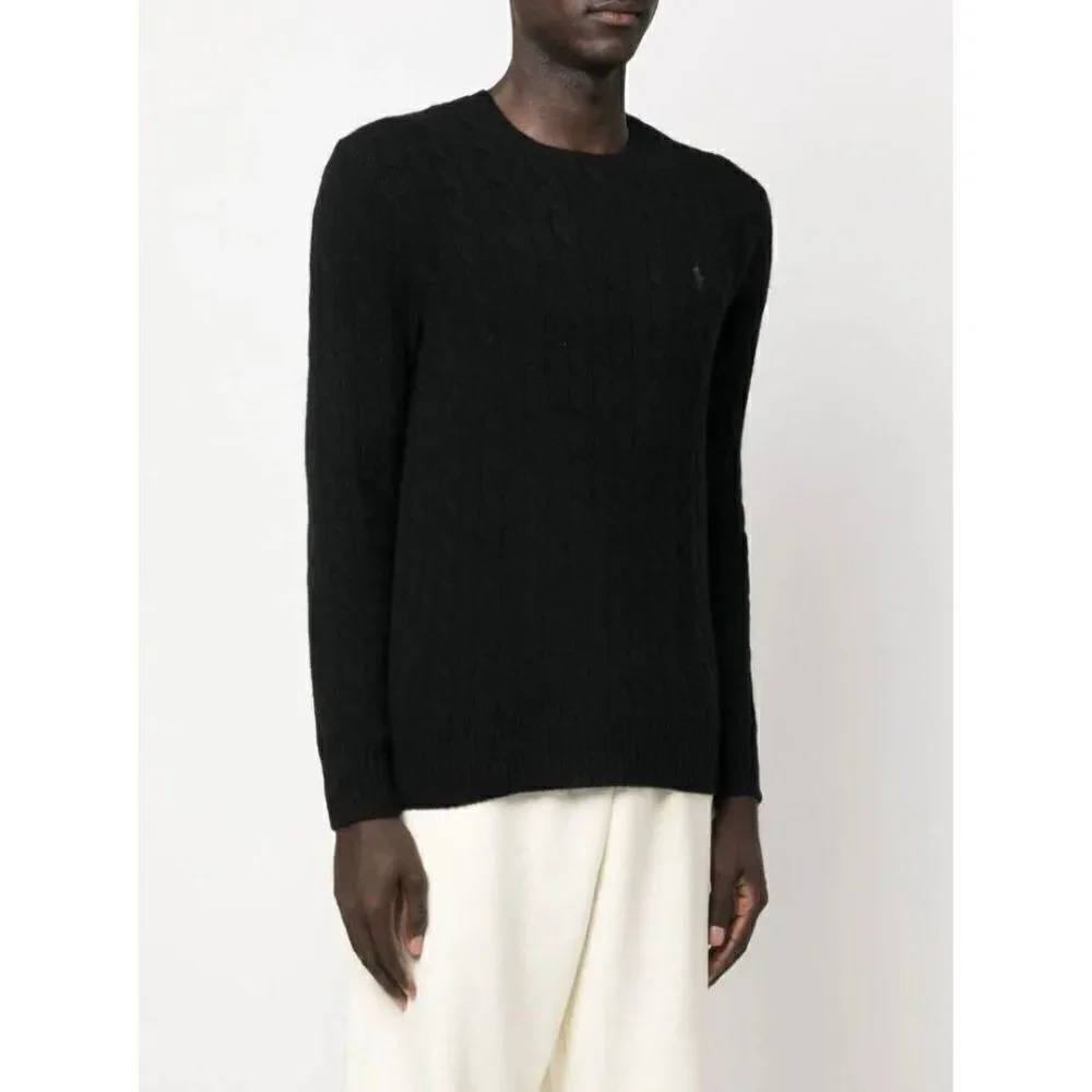 Polo Ralph Lauren Cable Knit Knitted Slim Fit Sweatshirt Grey XXL